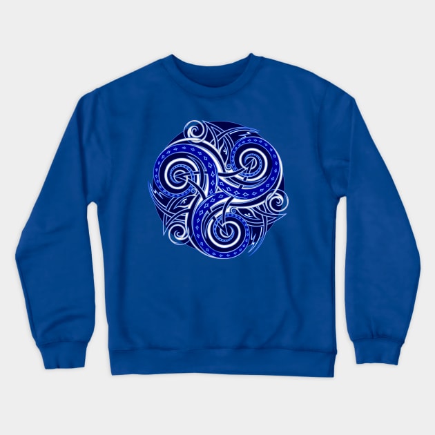 Celtic disk and Triskele symbol Crewneck Sweatshirt by Artist Natalja Cernecka